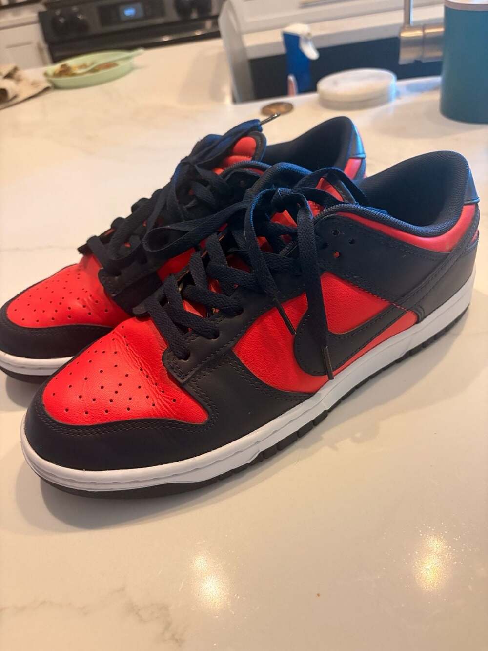 Nike Dunk Low Retro University Red and Obsidian